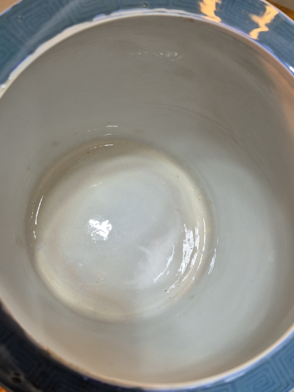 Vintage White Ceramic Planter with Green and Pink Floral Motif - Picture 7 of 14